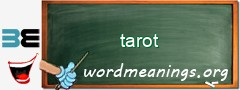 WordMeaning blackboard for tarot